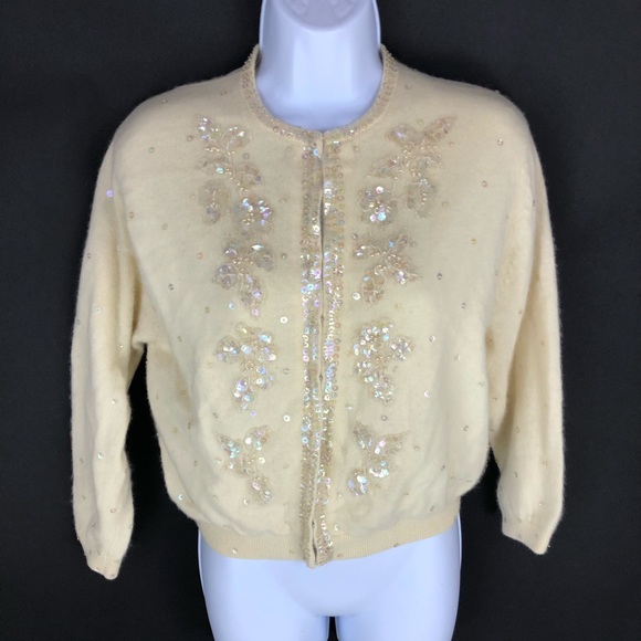Vintage The Broadway Women's Cream Sweater S - Picture 1 of 5